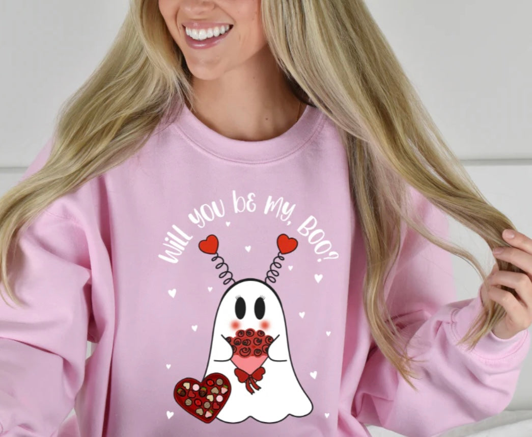 Will You Be My Boo Valentine Screenprint