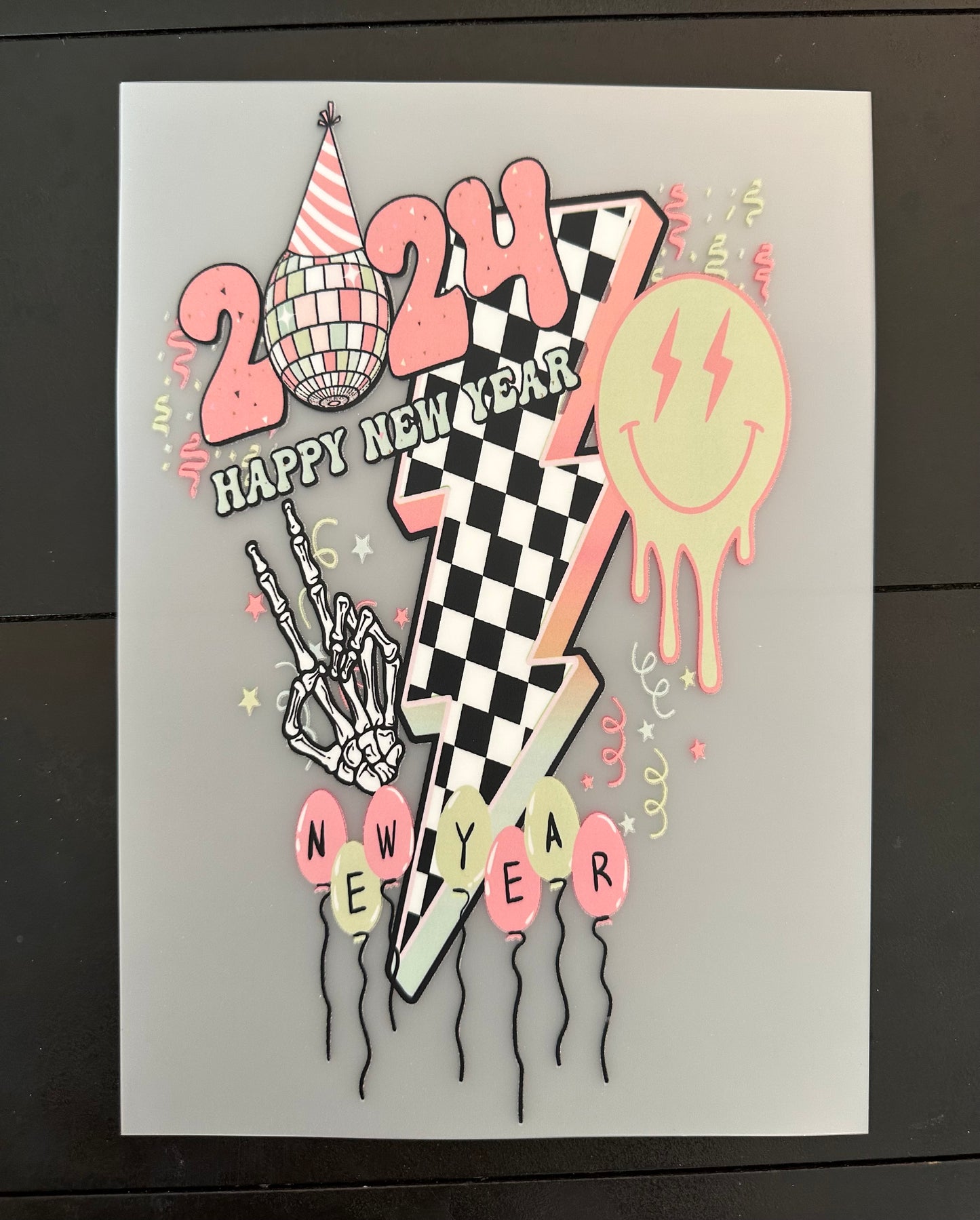 New Year Retro Screenprint