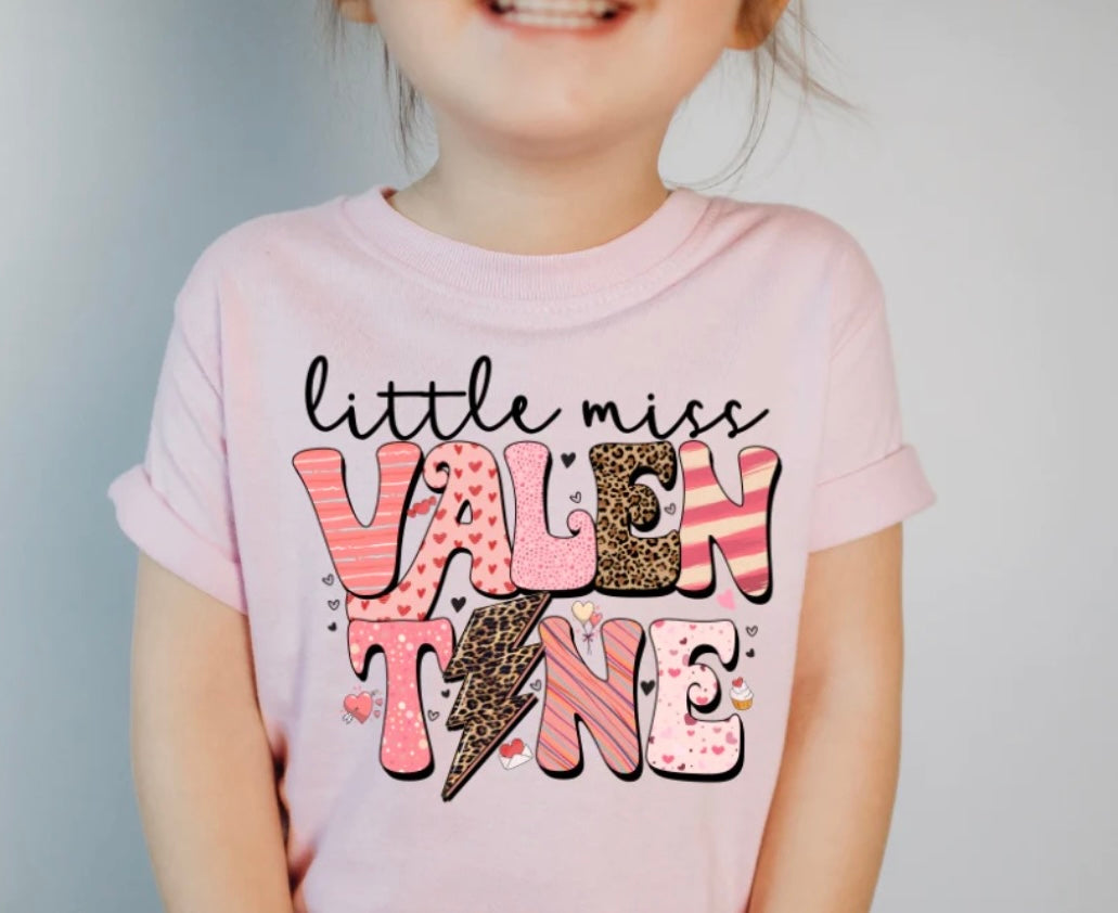 Little Miss Valentine kids Screenprint