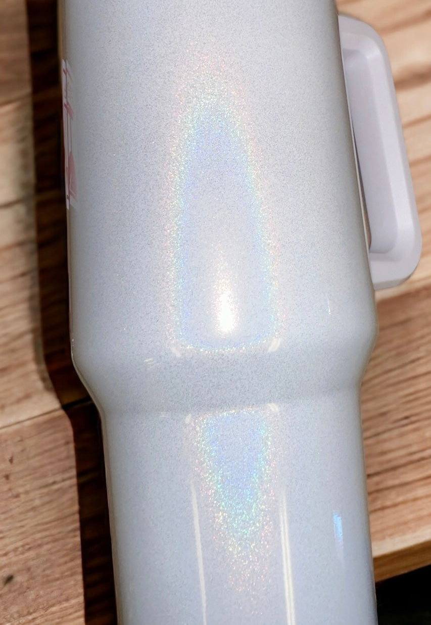 40 Ounce Sublimation Tumbler (shimmer white)