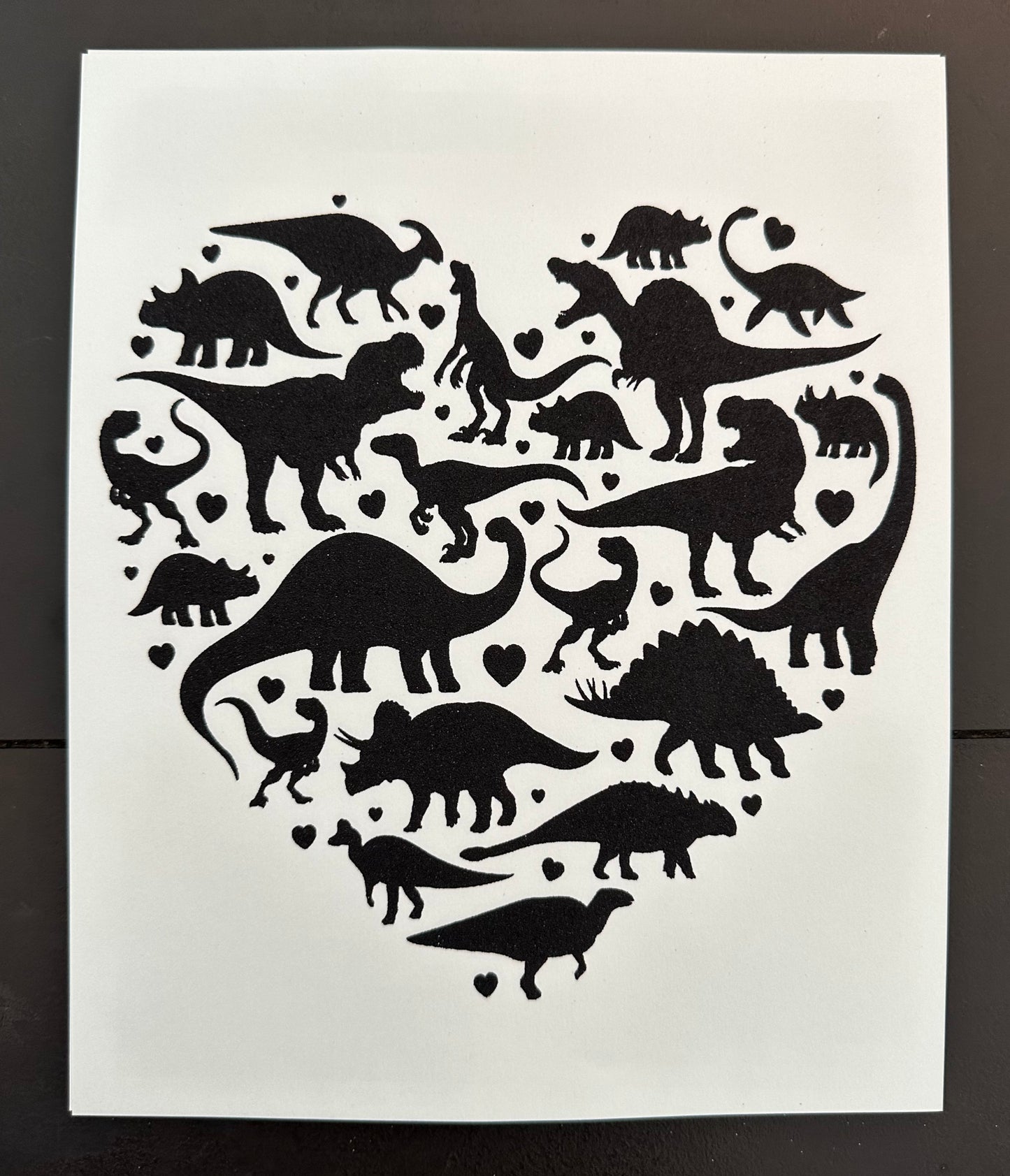 Dinosaur Heart Kids Screenprint
