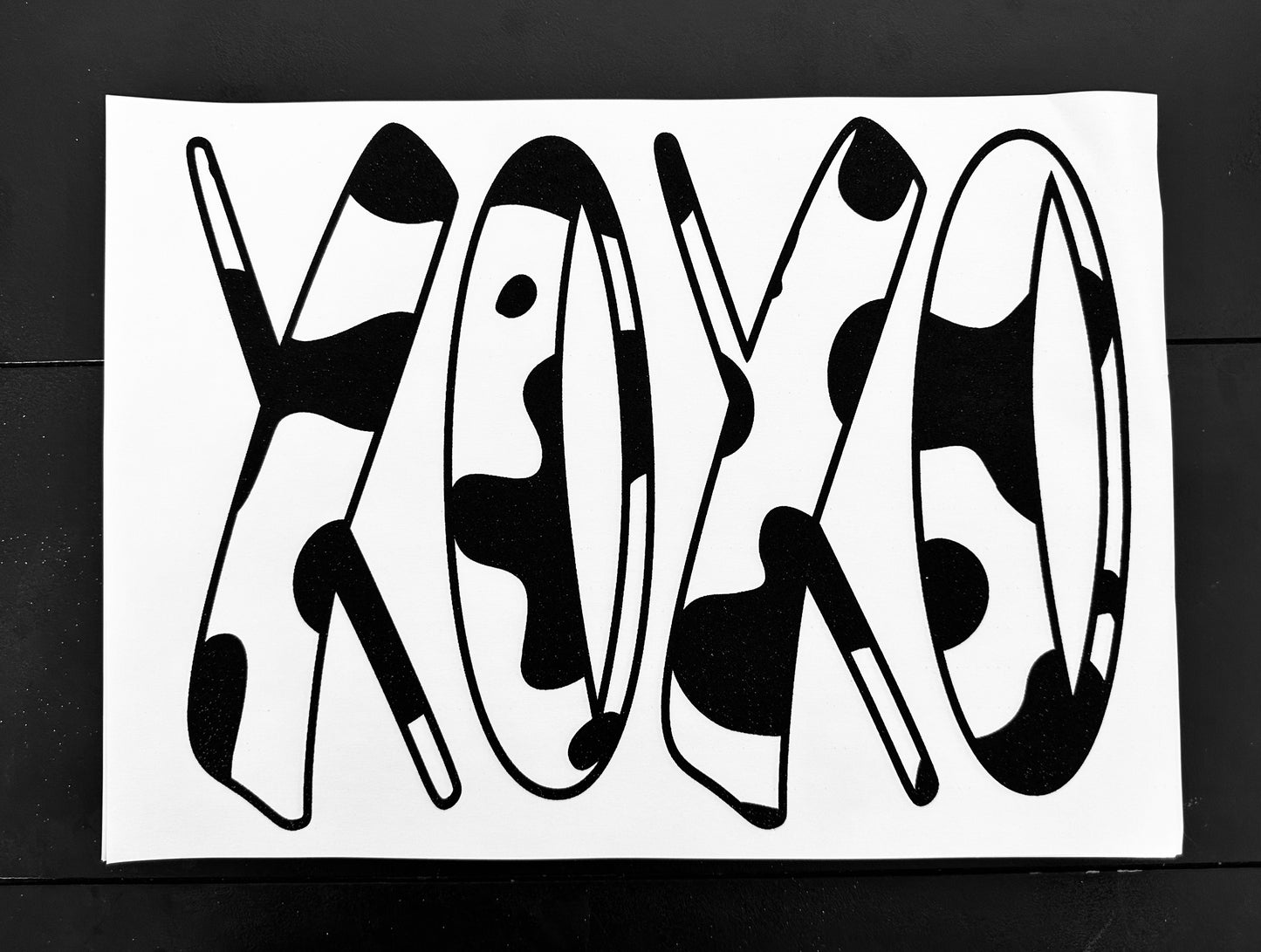 Cow Print XOXO Screenprint