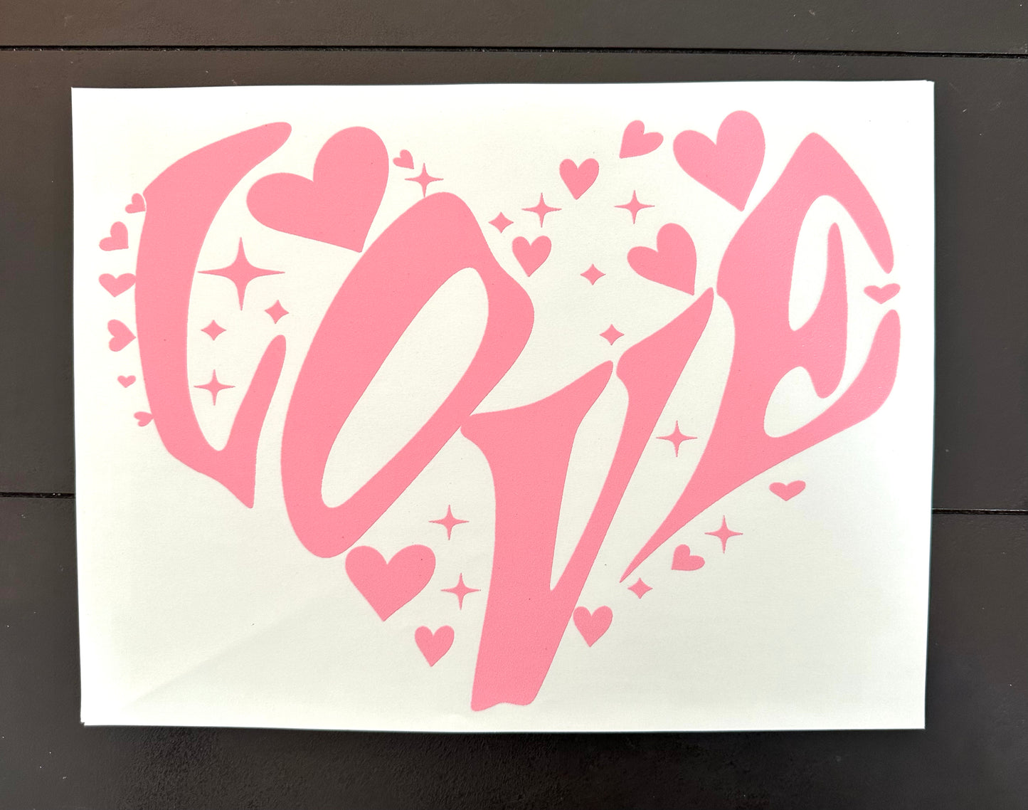 Pink Love Heart Screenprint
