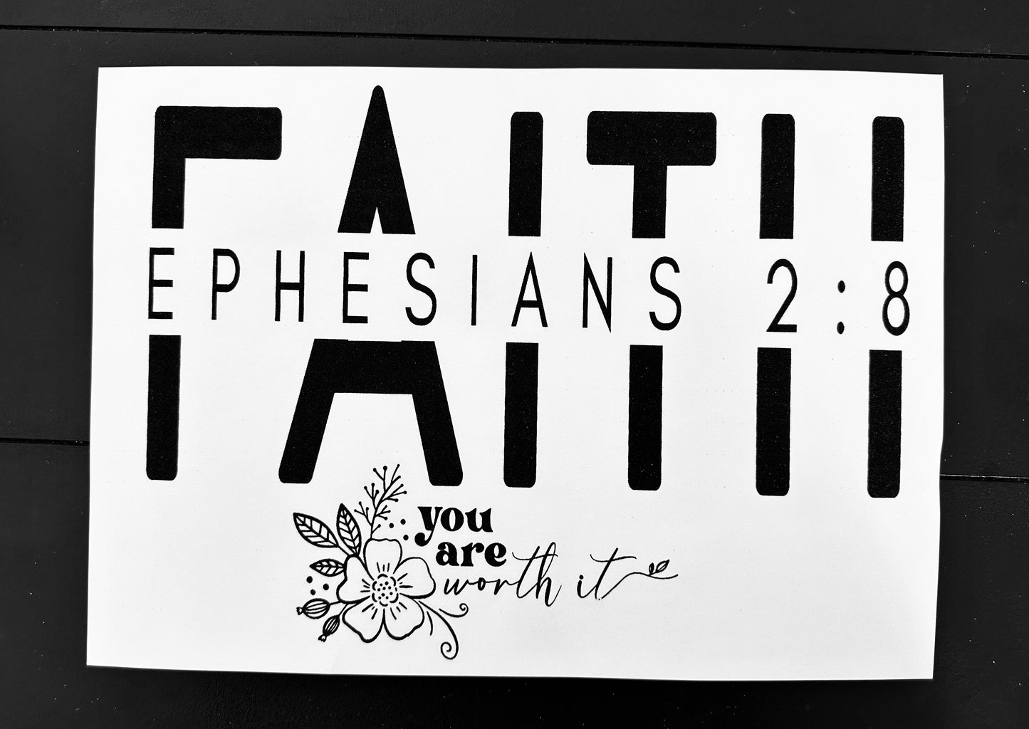 Ephesians 2:8 Bible Screenprint