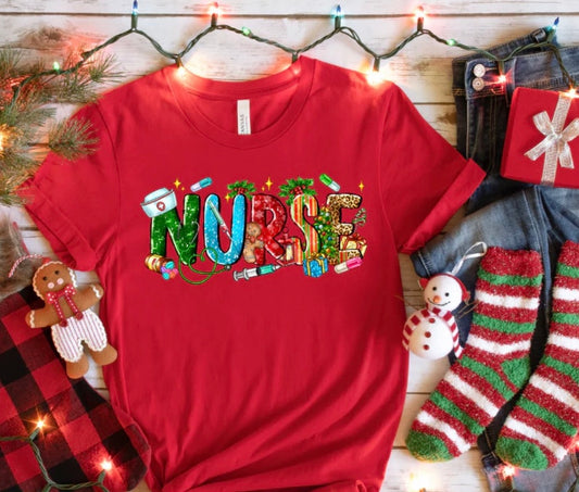 Nurse Christmas Screenprint