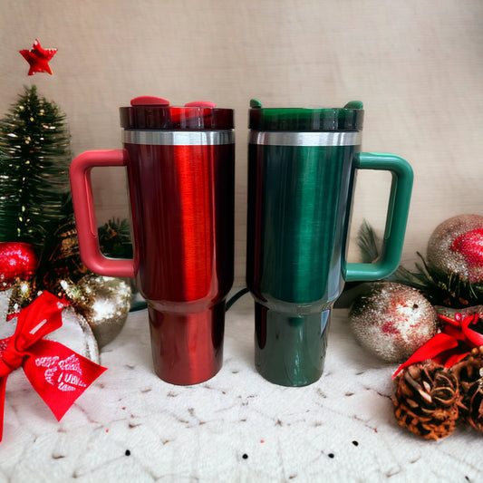 40 Ounce Green and Red Tumblers