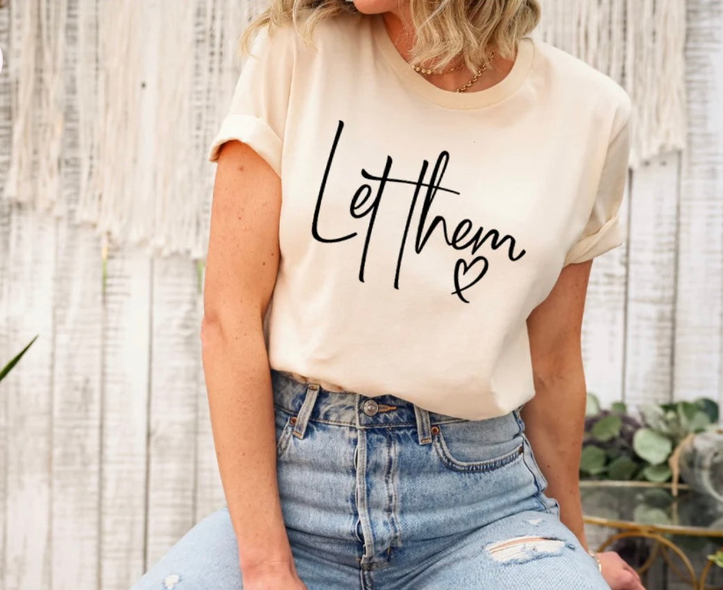 Let Them Script Screenprint