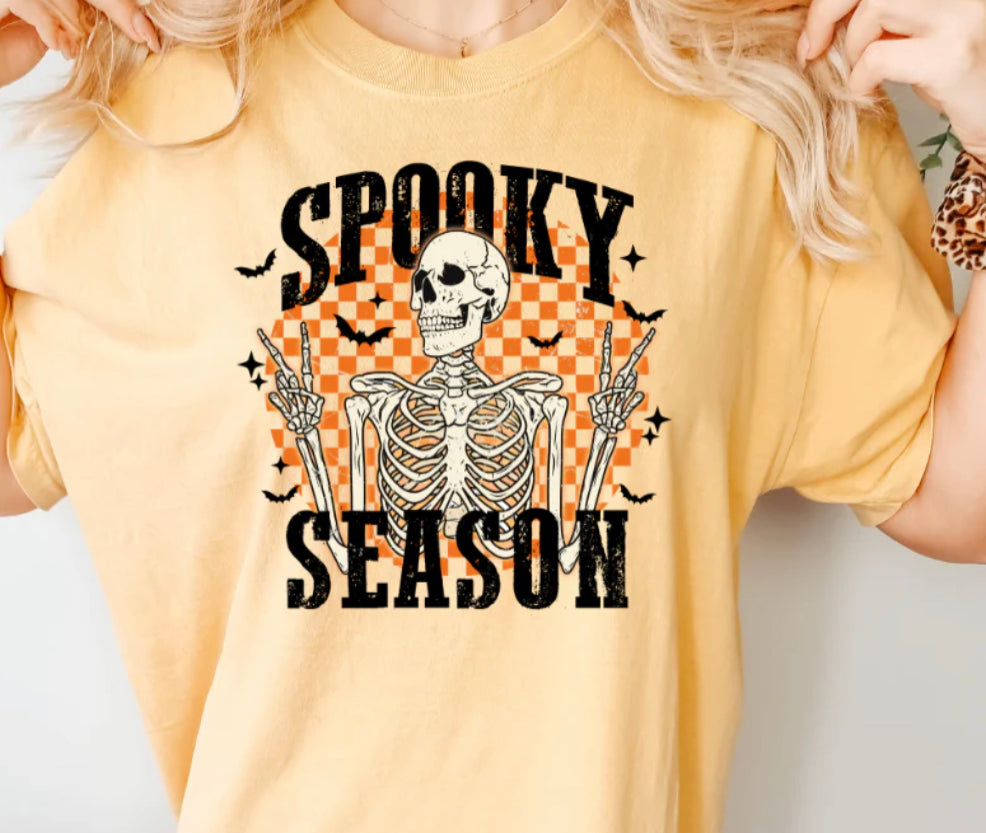 Skeleton Spooky Season Screenprint