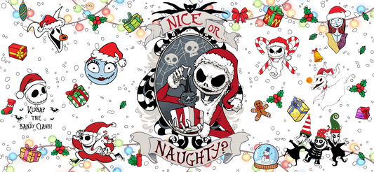 Nice or Naughty Christmas UVDTF Cup Wrap