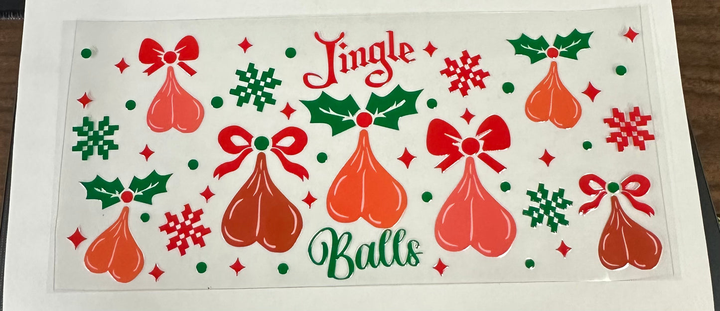 Jingle Balls Christmas UVDTF Cup Wrap