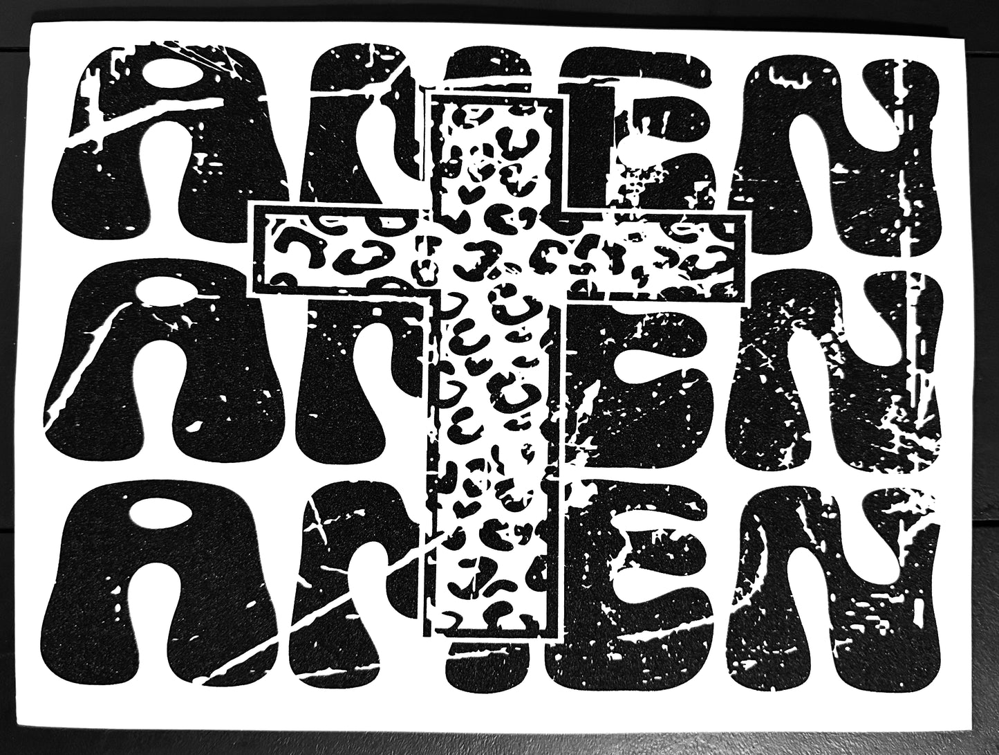 Cheetah Cross Amen Screenprint