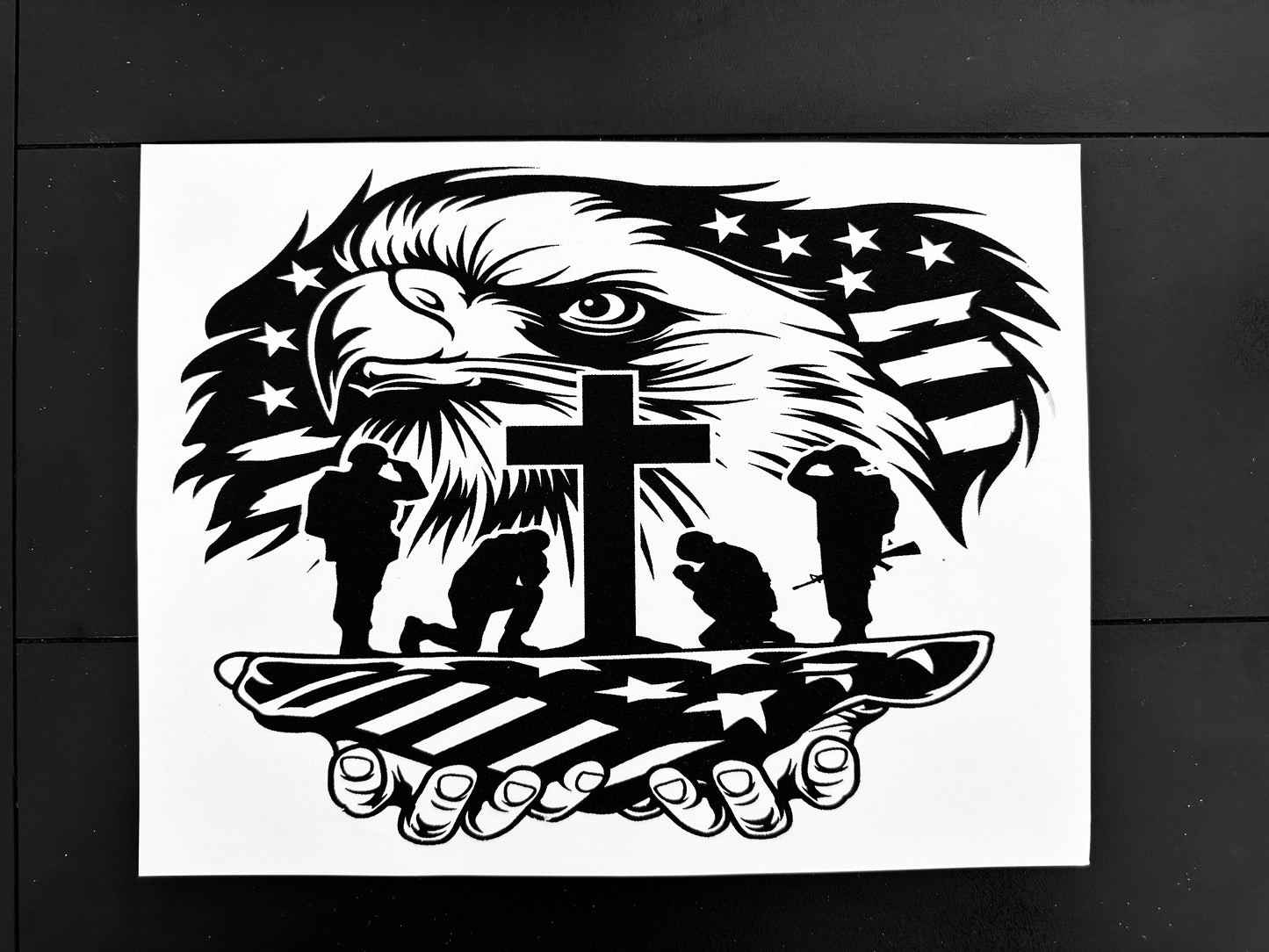 Eagle American Flag Screenprint