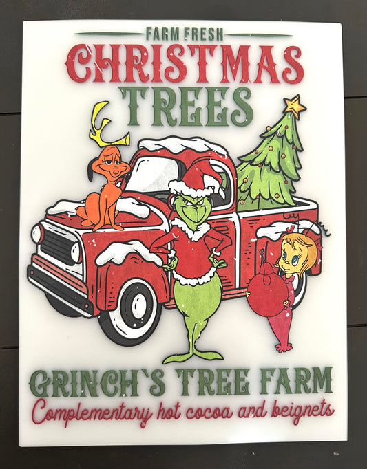 Grinch Tree Farm Christmas Screenprint