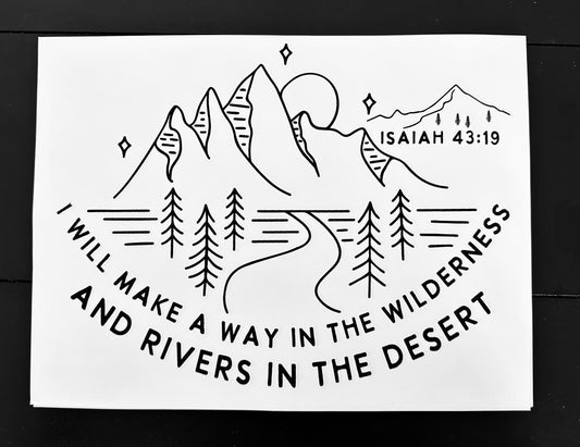 Isaiah 43:19 Bible Screenprint