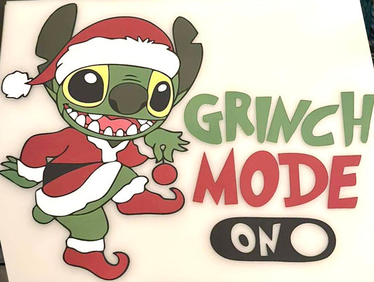 Grinch Mode Christmas Screenprint