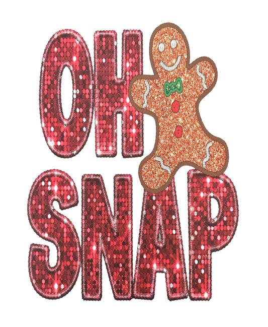 Glittery Gingerbread Christmas Screenprint