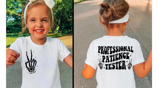 Professional Patience Tester kids Screenprint