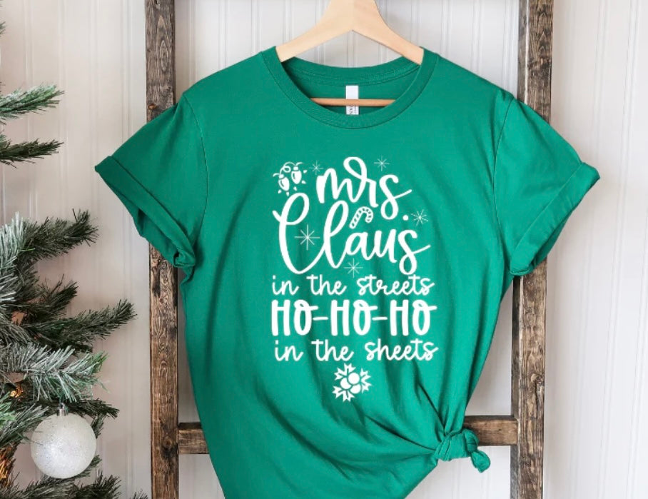 Mrs. Claus Ho Ho Sheets Screenprint