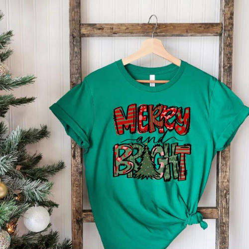 Merry And Bright Screenprint