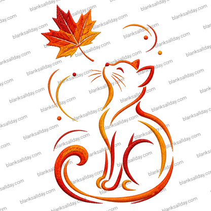 Cat Leaf Ready-to-Press Sublimation Transfer