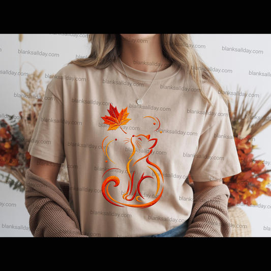 Cat Leaf Ready-to-Press Sublimation Transfer