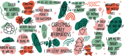 Christmas Affirmations UVDTF Cup Wrap