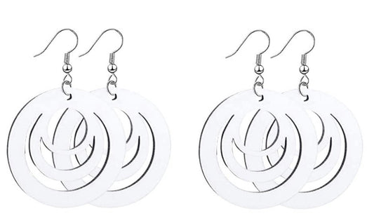 Round Cutout Sublimation Earrings