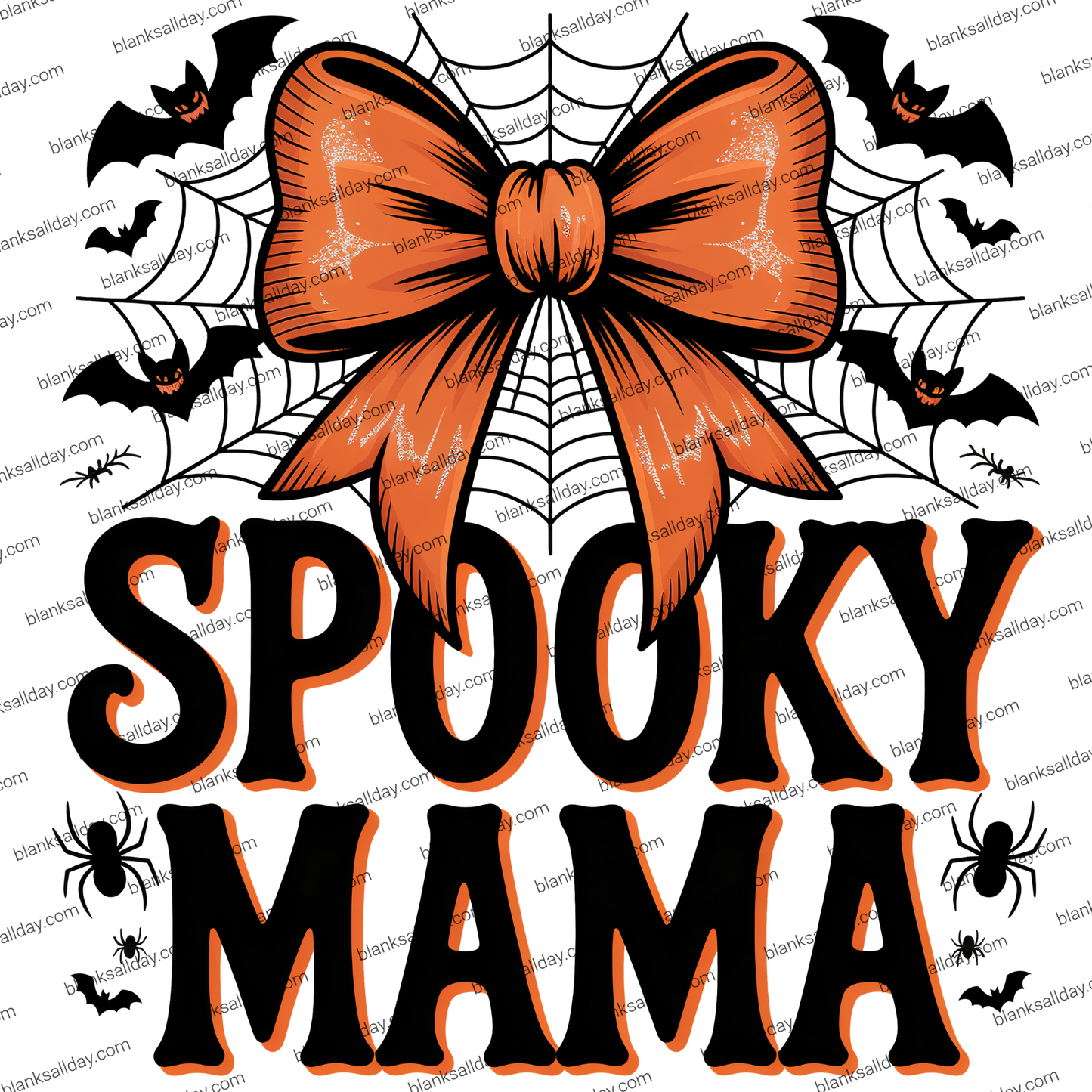 spooky mama bow ready-to-press sublimation transfer