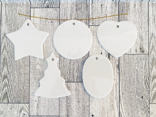 Ceramic 3” Christmas Ornaments